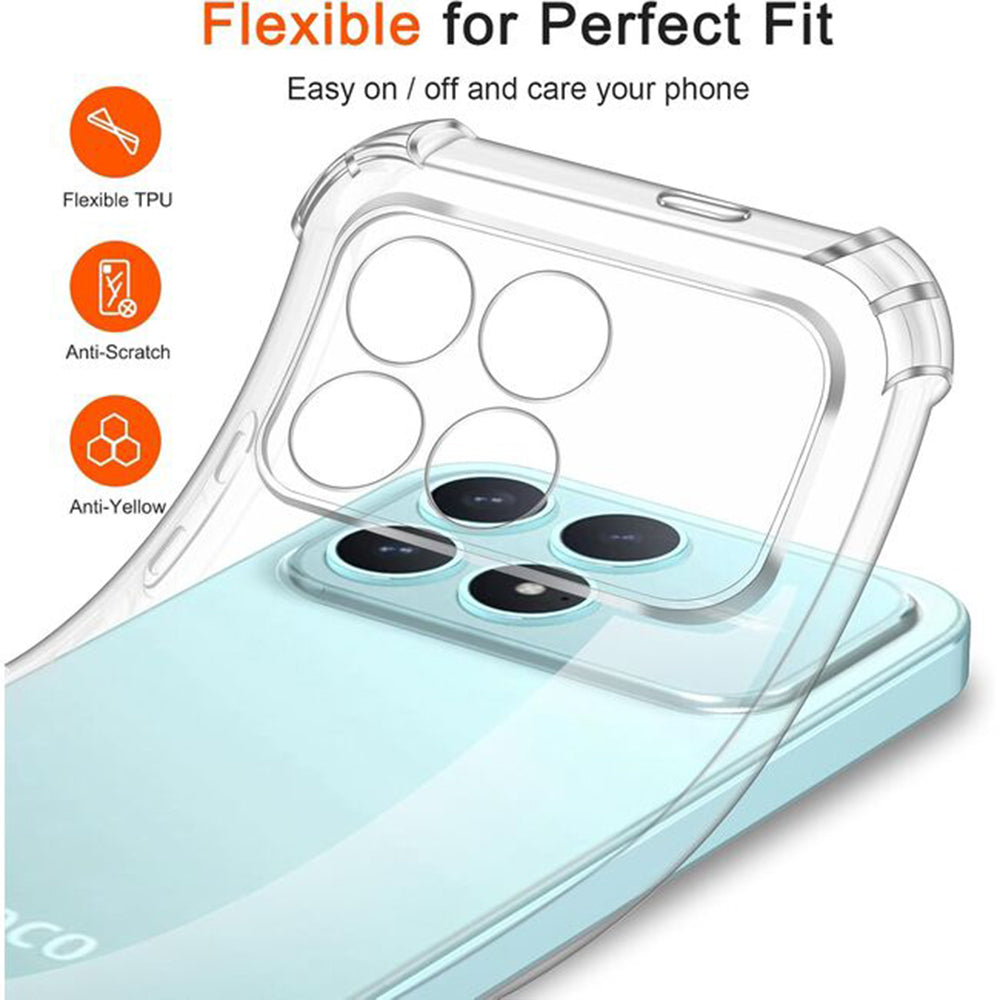 Tok a Xiaomi Poco F8 Ultra-hoz, Techsuit, Ütésálló Átlátszó, Átlátszó