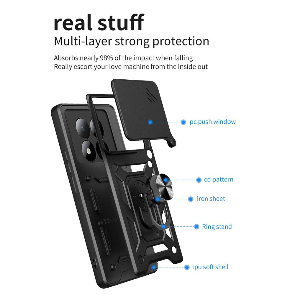 Tok a Xiaomi Poco M8 Pro / Redmi Note 15 Pro+ 5G készülékhez, Techsuit, CamShield, Kék