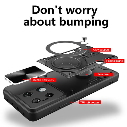 Tok Xiaomi Poco X6 / Note 13 Pro 5G-hez, Techsuit, CamGuard Pro, Fekete