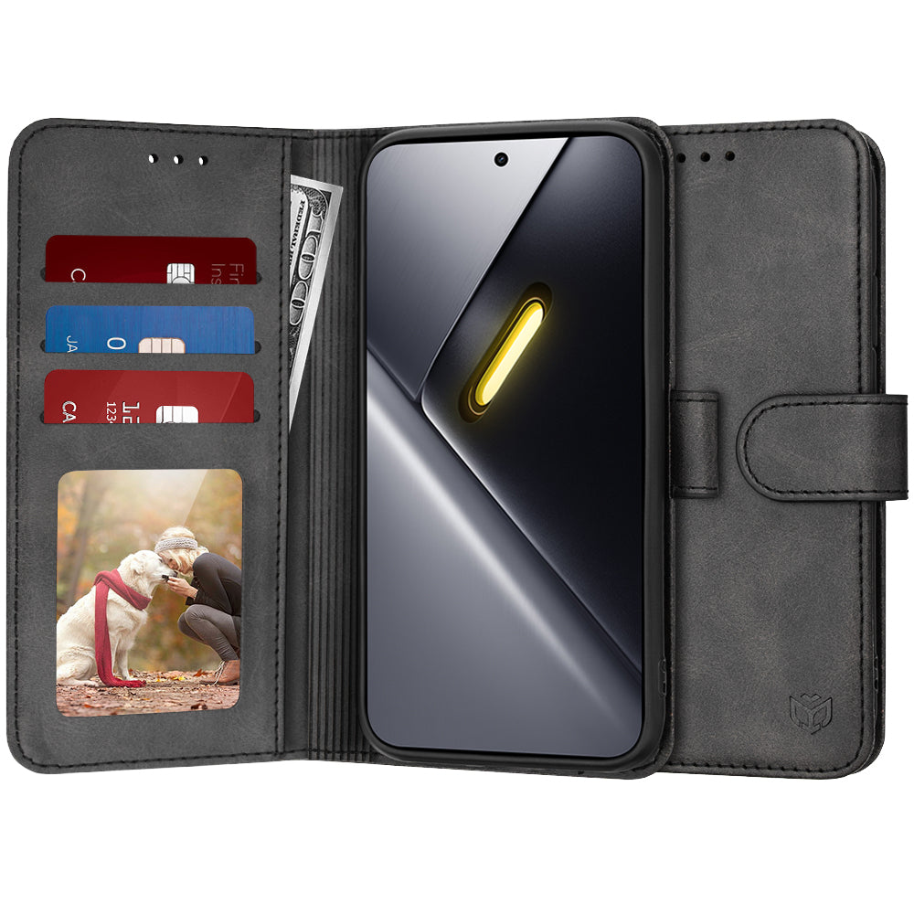 Tok Xiaomi Poco X8 Pro Max-hoz, Techsuit, Diary Book, Fekete