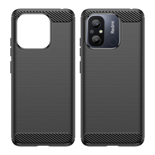 Tok Xiaomi Redmi 12C-hez, Techsuit, karbon, fekete