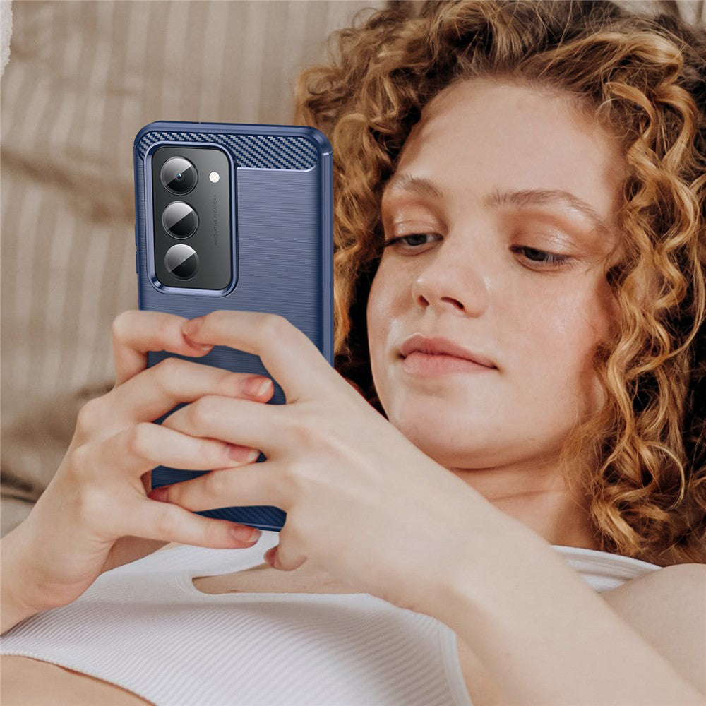 Tok Xiaomi Redmi 15 5G / 15 4G készülékhez, Techsuit, szénszálas, kék