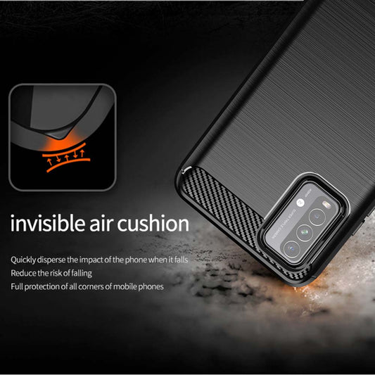 Tok Xiaomi Redmi 9 Power / 9T-hez, Techsuit, karbon, fekete