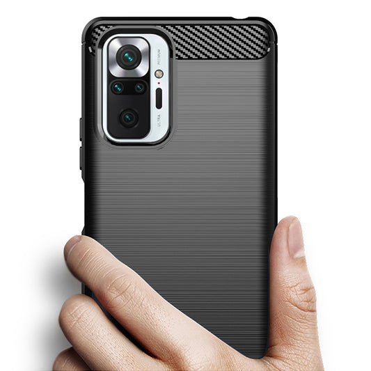 Tok Xiaomi Redmi Note 10 Pro Max / Note 10 Pro-hoz, Techsuit, karbon, fekete