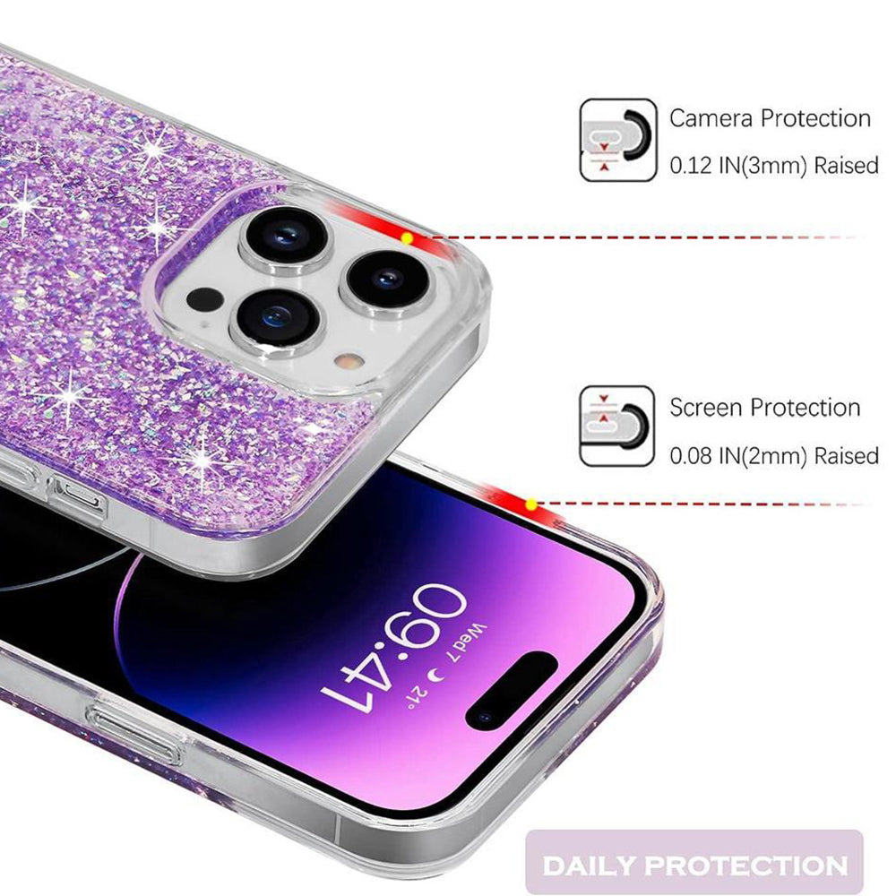 Case for Xiaomi Redmi Note 13 5G, Techsuit, Sparkly Glitter, Blue