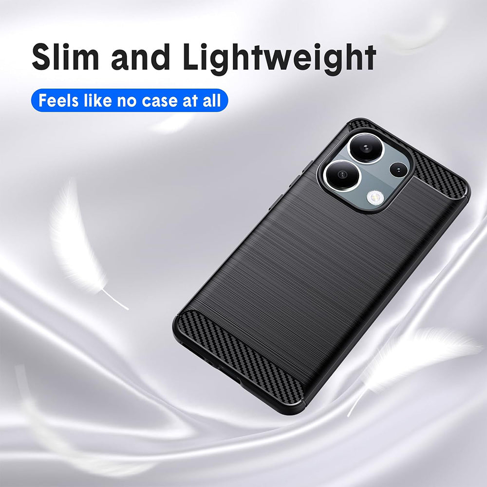 Tok Xiaomi Redmi Note 13 Pro 4G / Poco M6 Pro 4G-hez, Techsuit, Karbon, Fekete