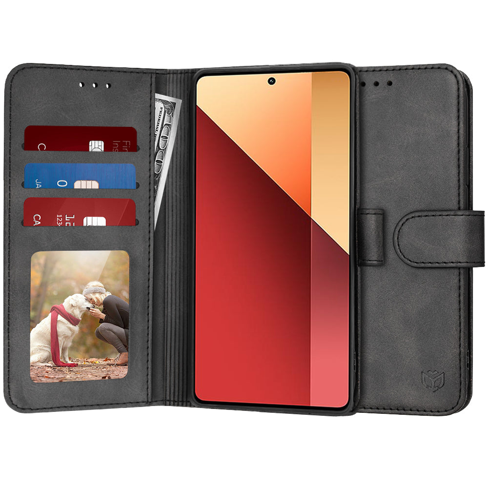 Tok Xiaomi Redmi Note 13 Pro 4G / Poco M6 Pro 4G-hez, Techsuit, Diary Book, Fekete