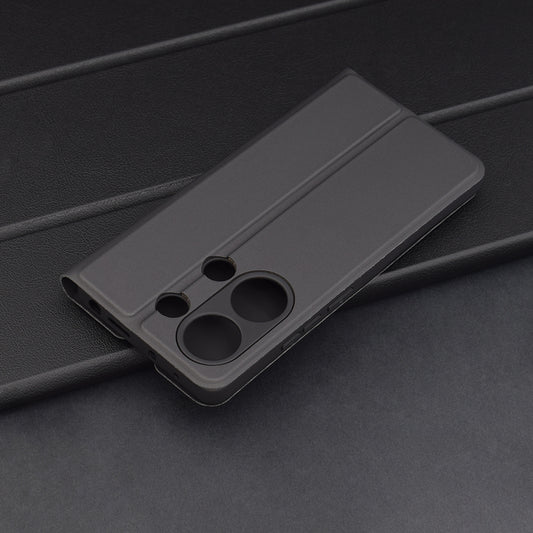 Tok Xiaomi Redmi Note 13 Pro 4G / Poco M6 Pro 4G-hez, Techsuit, Magskin Book, Fekete