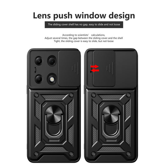 Tok Xiaomi Redmi Note 13 Pro 4G / Poco M6 Pro 4G-hez, Techsuit, CamShield, Fekete
