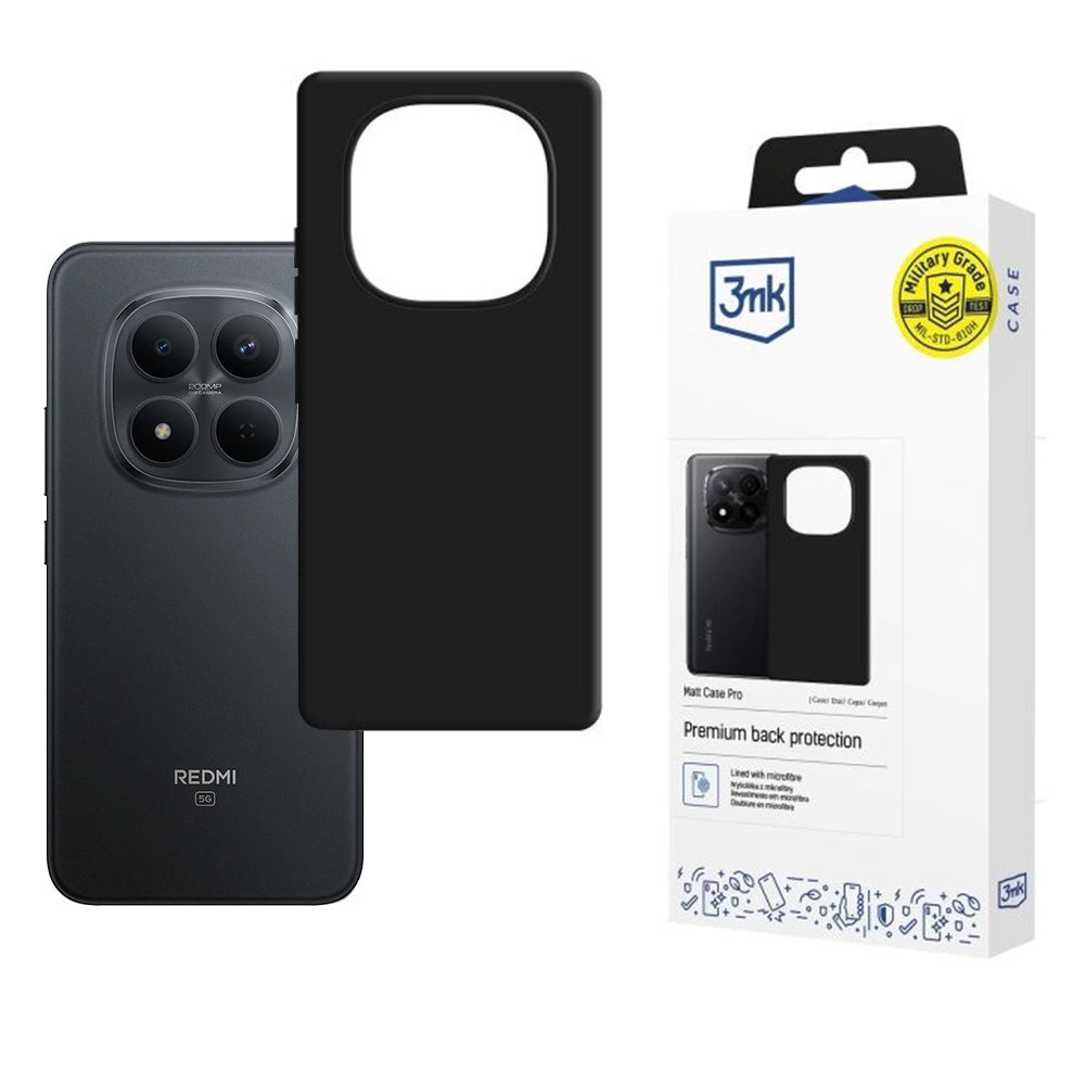 Case for Xiaomi Redmi Note 15 Pro 5G, 3MK, Matte Black