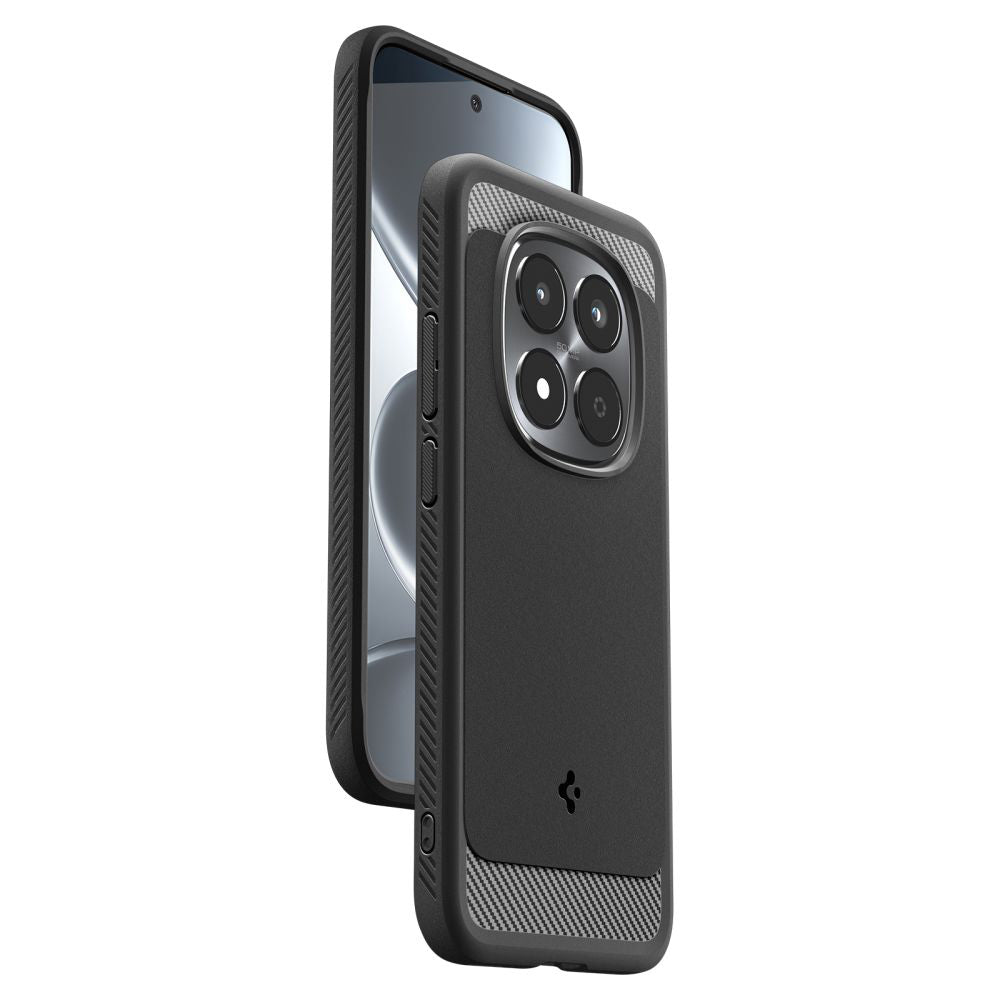 Tok Xiaomi Redmi Note 15 Pro 5G-hez, Spigen, Rugged Armor, Matt Fekete ACS10460