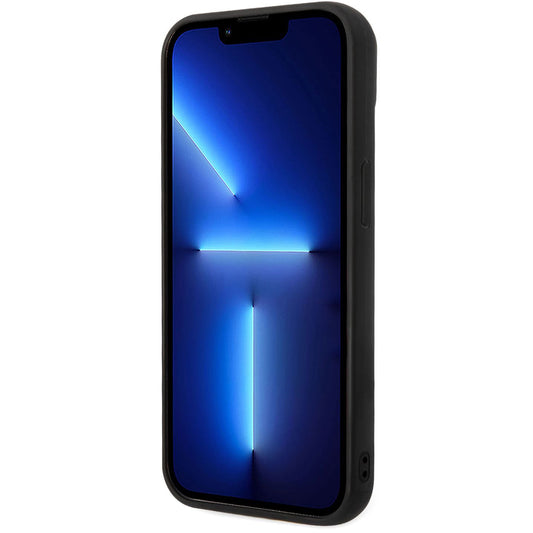 Tok Apple iPhone 14 Plus-hoz, Karl Lagerfeld, Quilted Puffy Metal Logo, Fekete