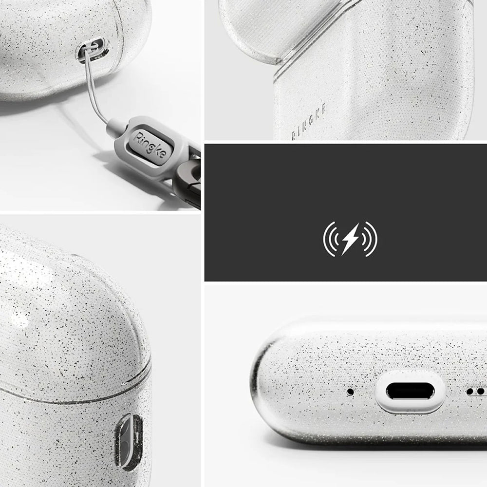 Ringke Air Glitter tok Apple AirPods Pro 3-hoz, Átlátszó