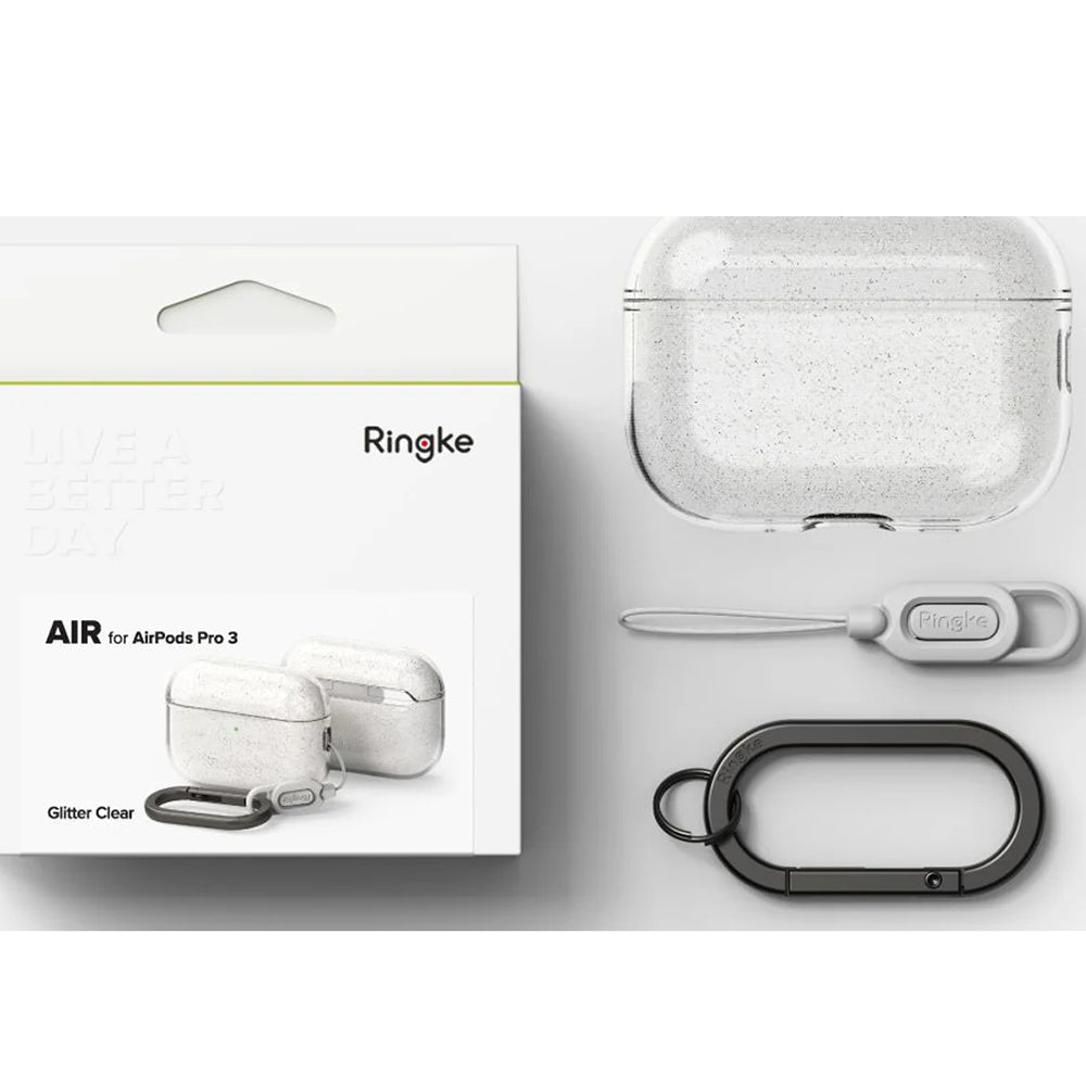 Ringke Air Glitter tok Apple AirPods Pro 3-hoz, Átlátszó