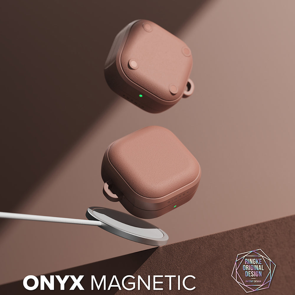 Ringke Onyx mágneses tok Samsung Galaxy Buds4 / Buds4 Pro-hoz, bronz