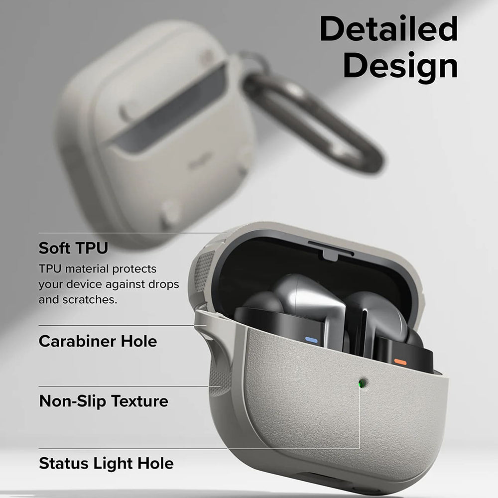 Ringke Onyx mágneses tok Samsung Galaxy Buds3 FE / Buds3 Pro / Buds3, szürke