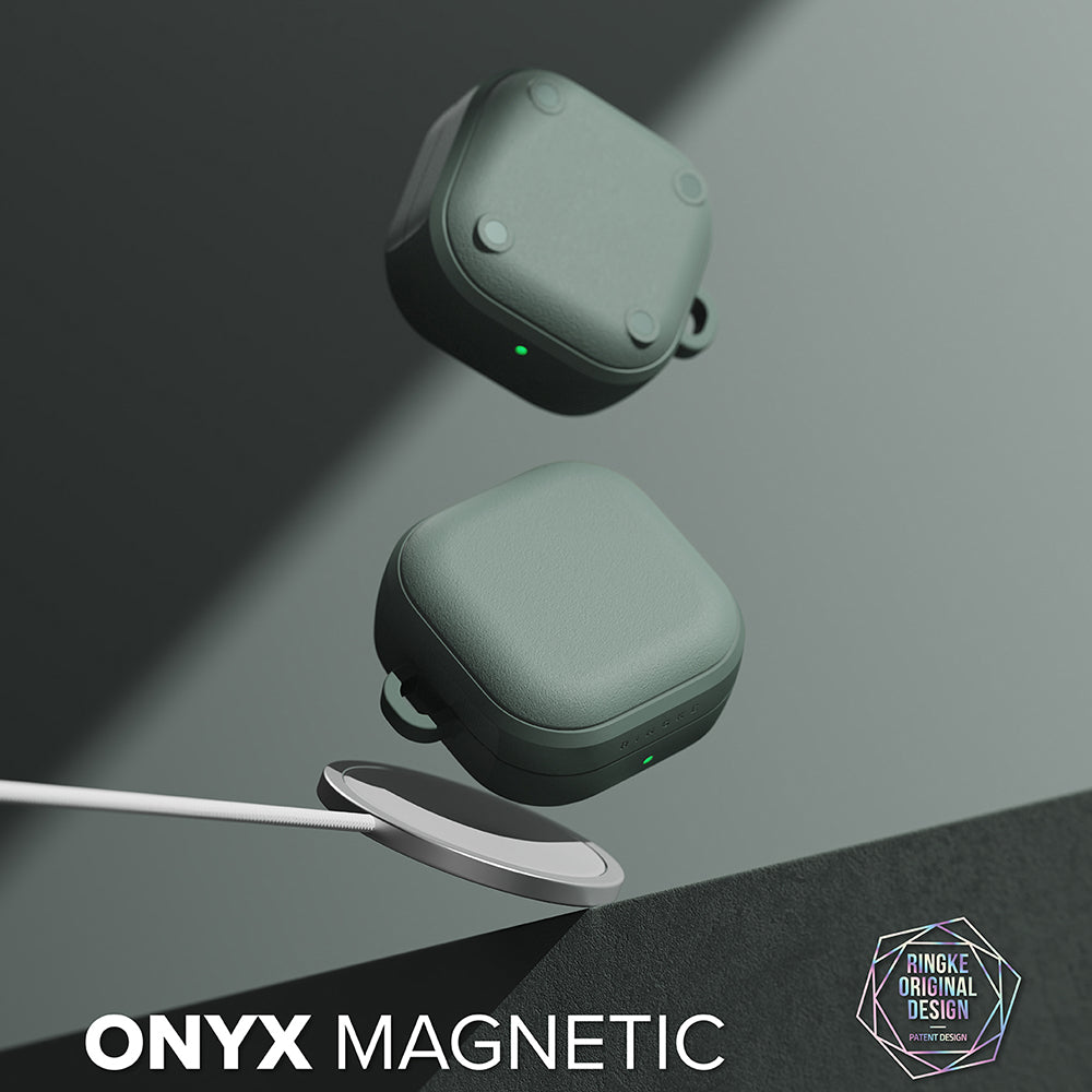 Ringke Onyx Magnetic tok Samsung Galaxy Buds4 / Buds4 Pro-hoz, Zöld
