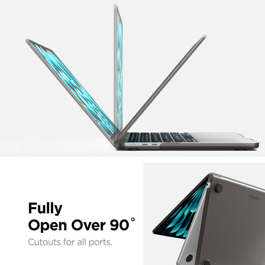 Spigen Airskin tok Apple MacBook Air 13 hüvelykes (2026) / (2025) / (2024) / (2022) számára, Fekete Szatén ACS11531