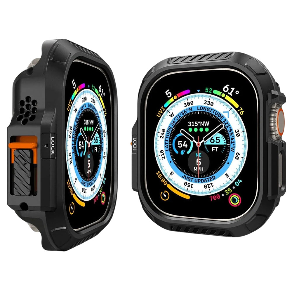 Spigen Lock Fit tok Apple Watch Ultra Series-hez, matt fekete ACS06208