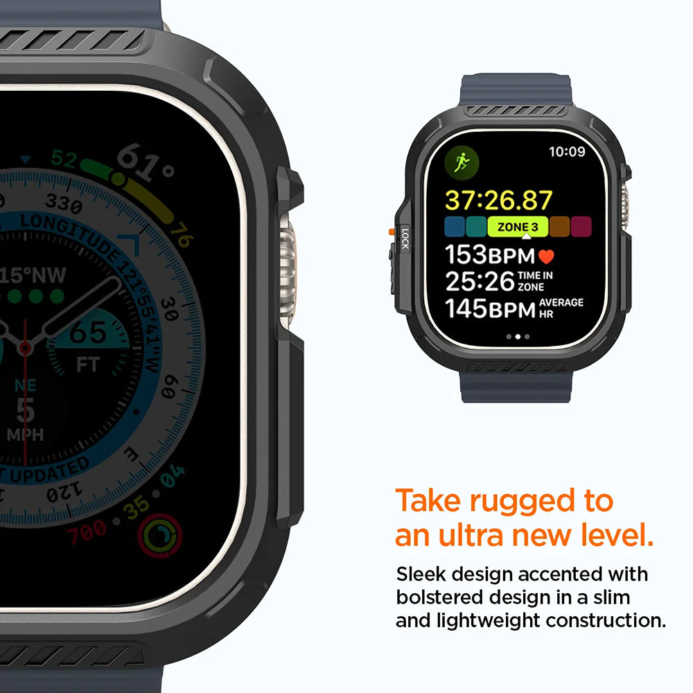 Spigen Lock Fit tok Apple Watch Ultra Series-hez, matt fekete ACS06208
