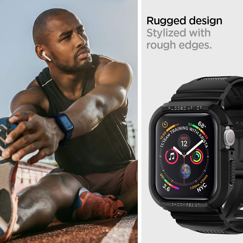Spigen Rugged Armor Pro tok Apple Watch 44mm Series-hez, Fekete 062CS25324