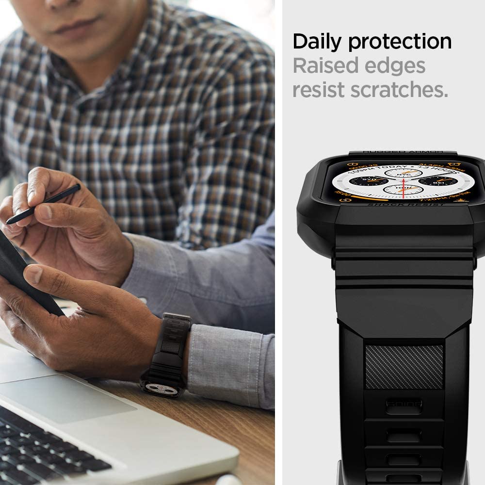 Spigen Rugged Armor Pro tok Apple Watch 44mm Series-hez, Fekete 062CS25324