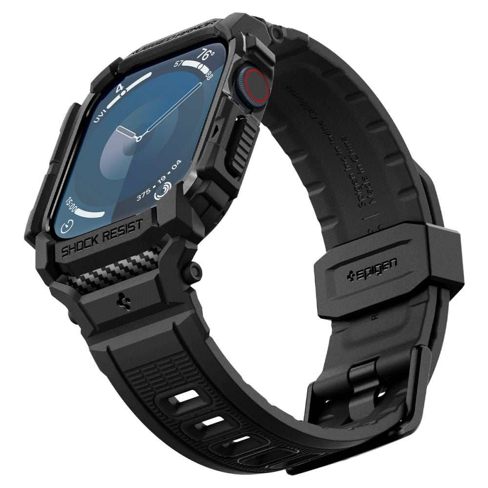 Spigen Rugged Armor Pro tok Apple Watch Series 10 42mm-hez, Matt Fekete ACS08591