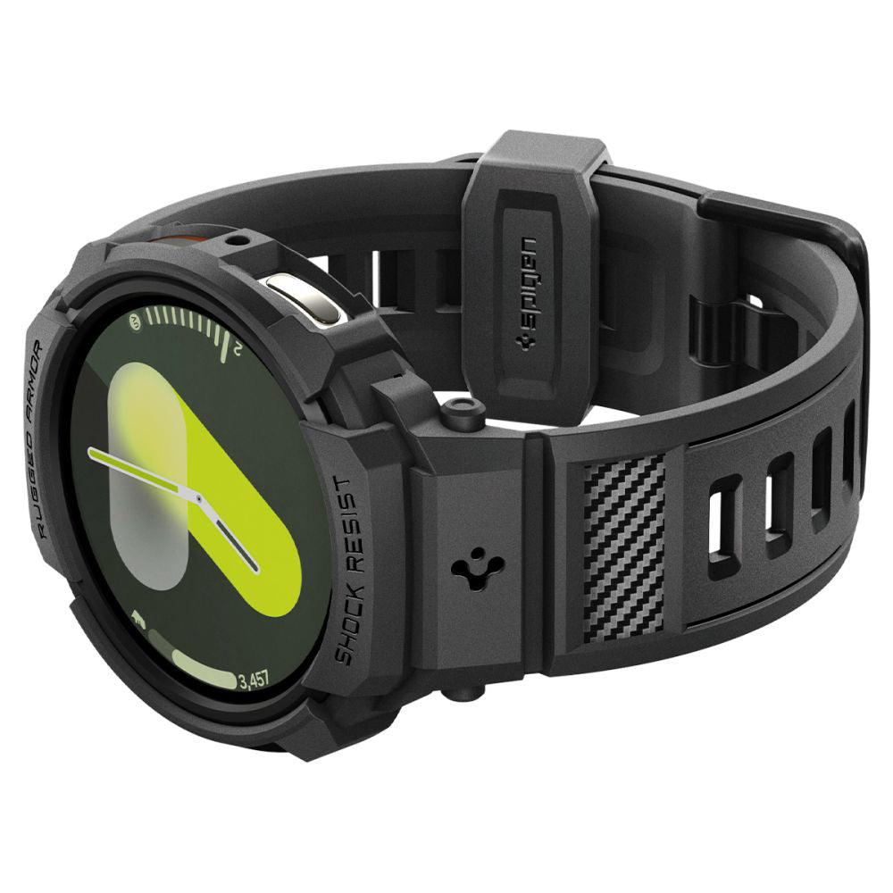 Spigen Rugged Armor Pro Case for Samsung Galaxy Watch8 40mm, Matte Black ACS10005