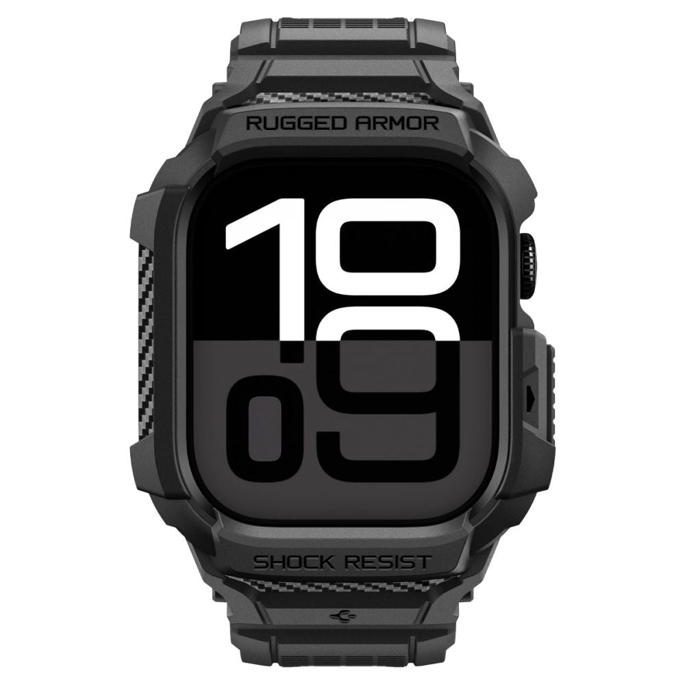 Spigen Rugged Armor Pro V2 tok Apple Watch Series 10 / 11 42mm-hez, Matt Fekete ACS10494
