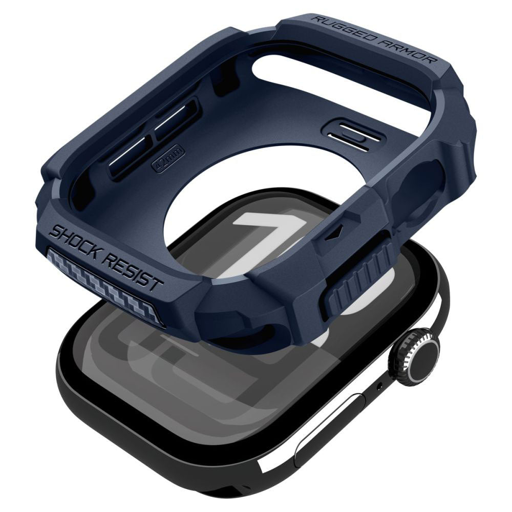 Spigen Rugged Armor V2 tok Apple Watch Series 10 / 11 42mm-hez, Tengerészkék ACS10492