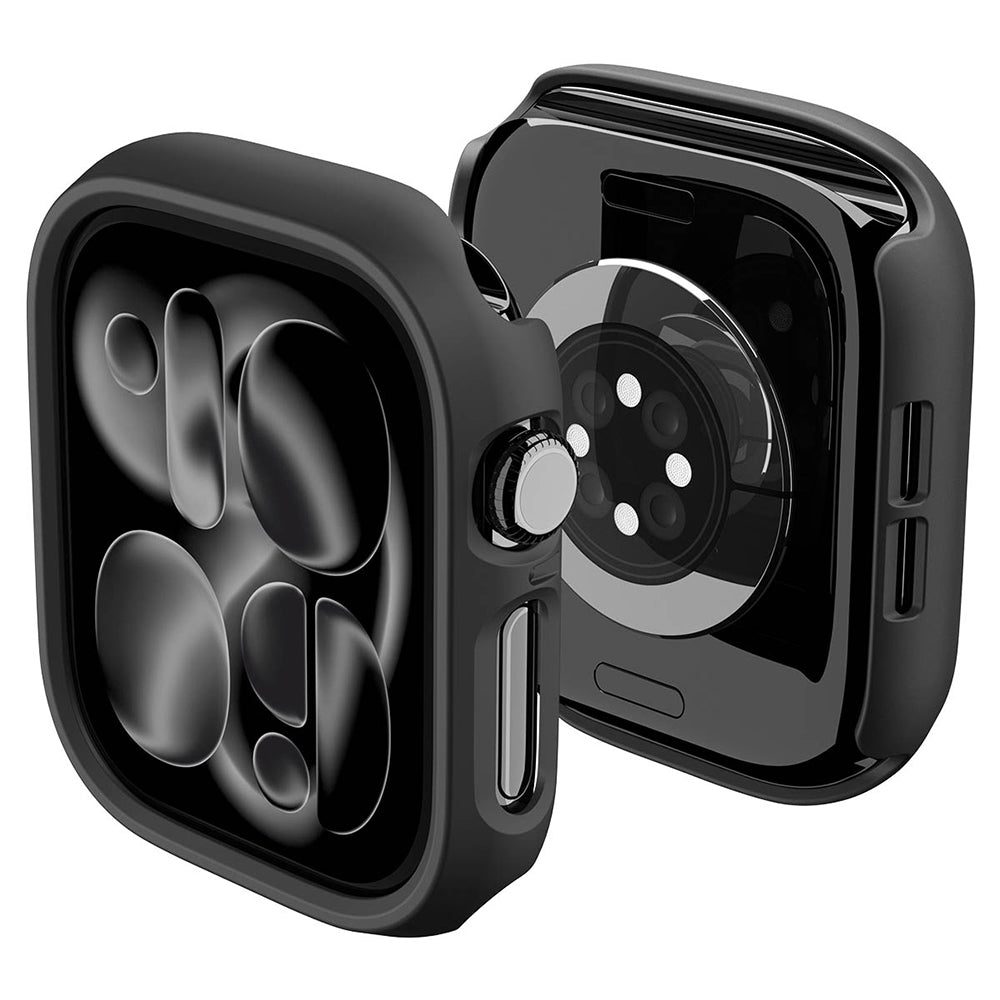 Spigen Thin Fit tok Apple Watch 12 46mm-hez, Fekete ACS11890