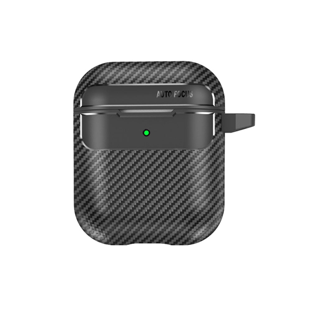 Techsuit CarbonFiber tok Apple AirPods Gen 2 / Gen 1-hez, fekete