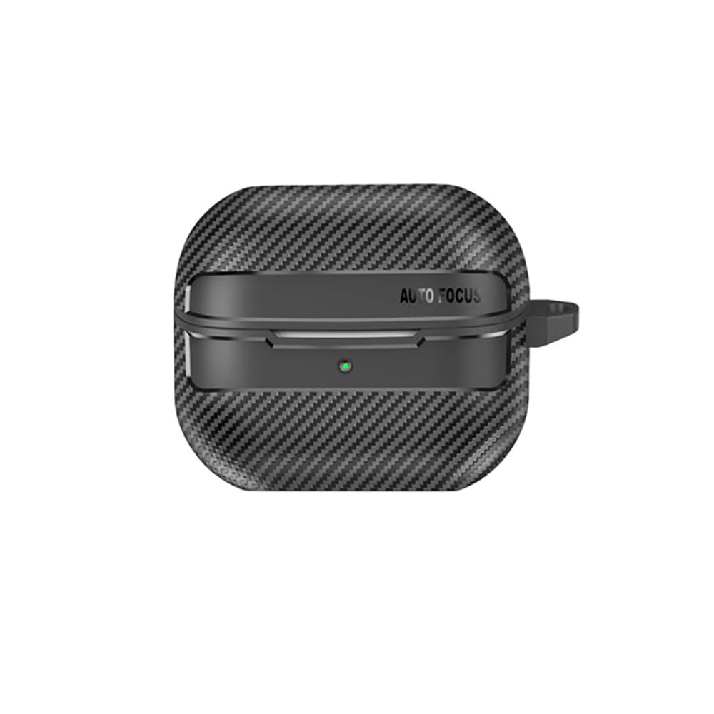 Techsuit CarbonFiber tok Samsung Galaxy Buds3 FE / Buds3 Pro / Buds3 számára, fekete