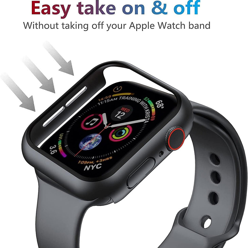 Techsuit Defense360 Pro tok Apple Watch 44mm Series-hez, Fekete