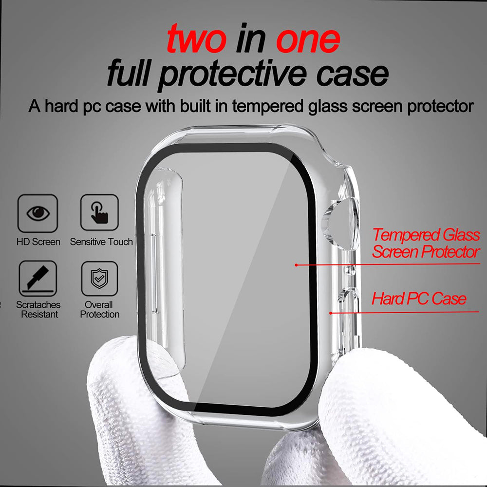 Techsuit Defense360 Pro tok Apple Watch 7 45mm szériához, Átlátszó