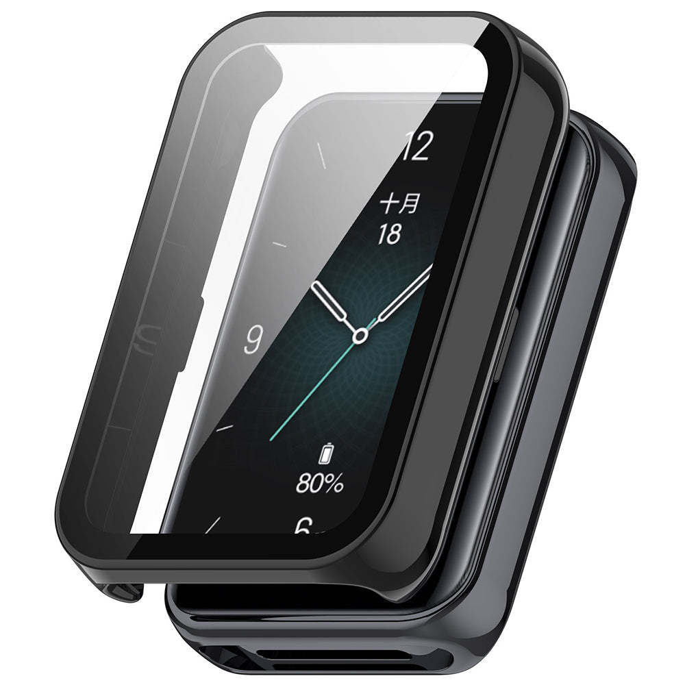 Techsuit Defense360 Pro tok Honor Band 10 / Band 9-hez, Fekete