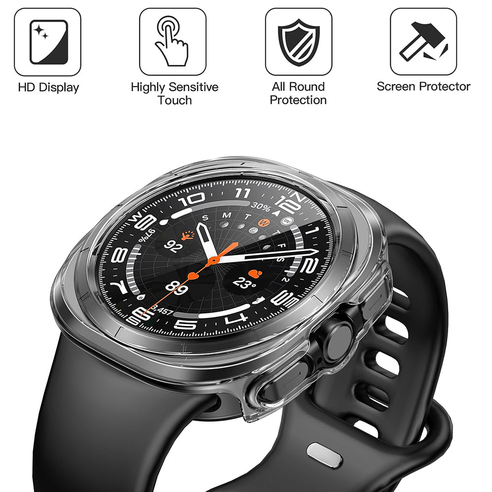 Techsuit Defense360 Pro tok Samsung Galaxy Watch Ultra-hoz, átlátszó