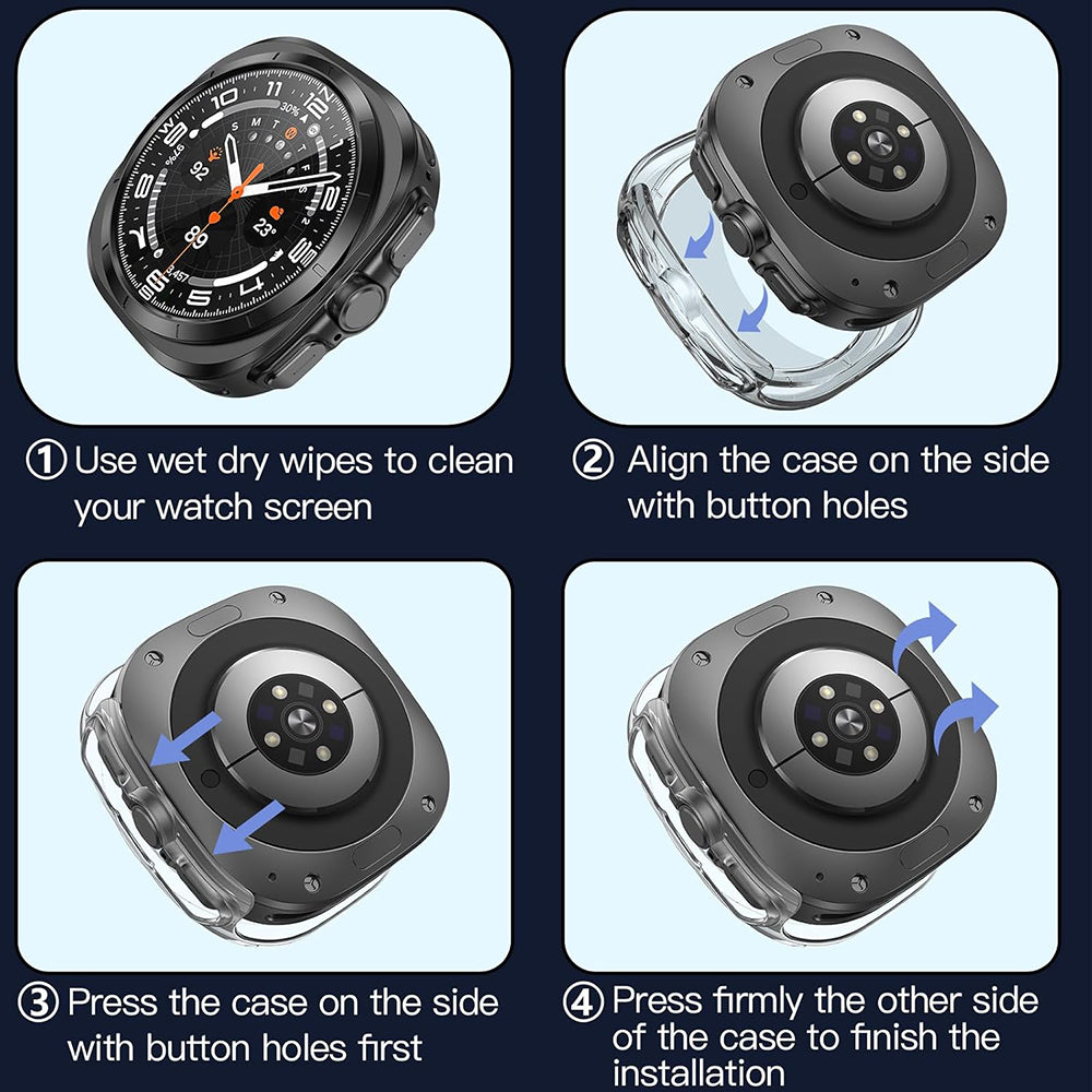 Techsuit Defense360 Pro tok Samsung Galaxy Watch Ultra-hoz, átlátszó