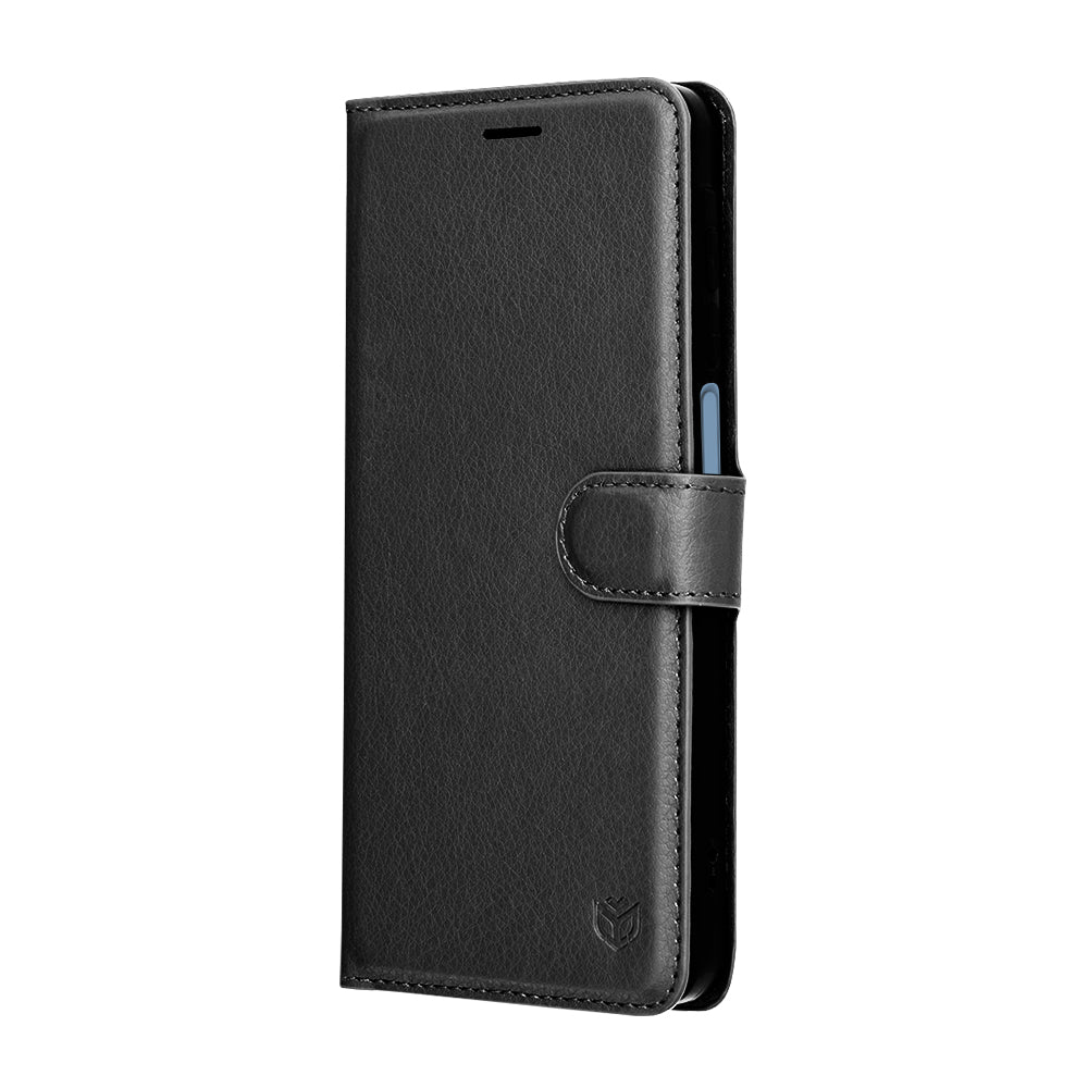 Case for Samsung Galaxy A07 4G A075, Techsuit, Leather Folio, Black