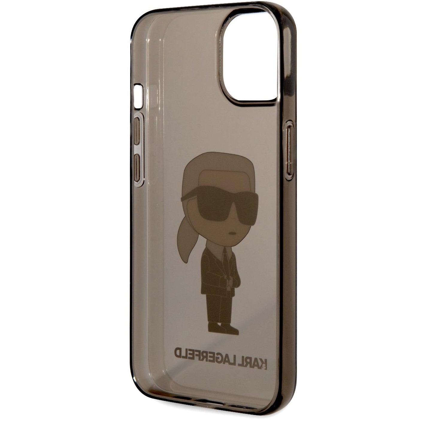 Karl Lagerfeld IML TPU tok Apple iPhone 14 Plus-hoz, Ikonik NFT, Átlátszó Fekete KLHCP14MHNIKTCK