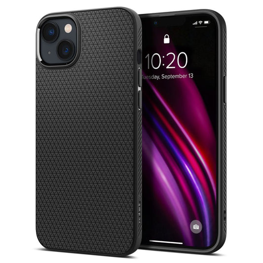 tok Apple iPhone 14, Spigen, Liquid Air Matte, fekete, fekete