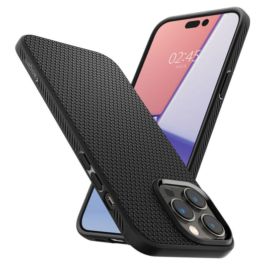 Tojás Apple iPhone 14 Pro, Spigen, Liquid Air Matte, Fekete