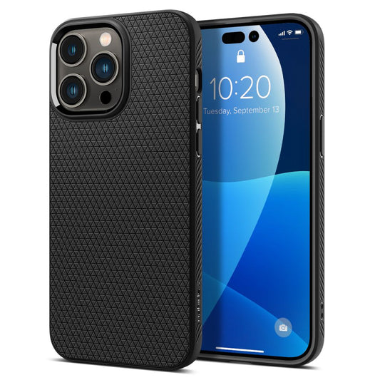 Tojás Apple iPhone 14 Pro, Spigen, Liquid Air Matte, Fekete