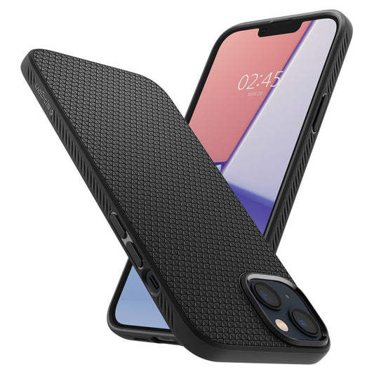 tok Apple iPhone 14, Spigen, Liquid Air Matte, fekete, fekete