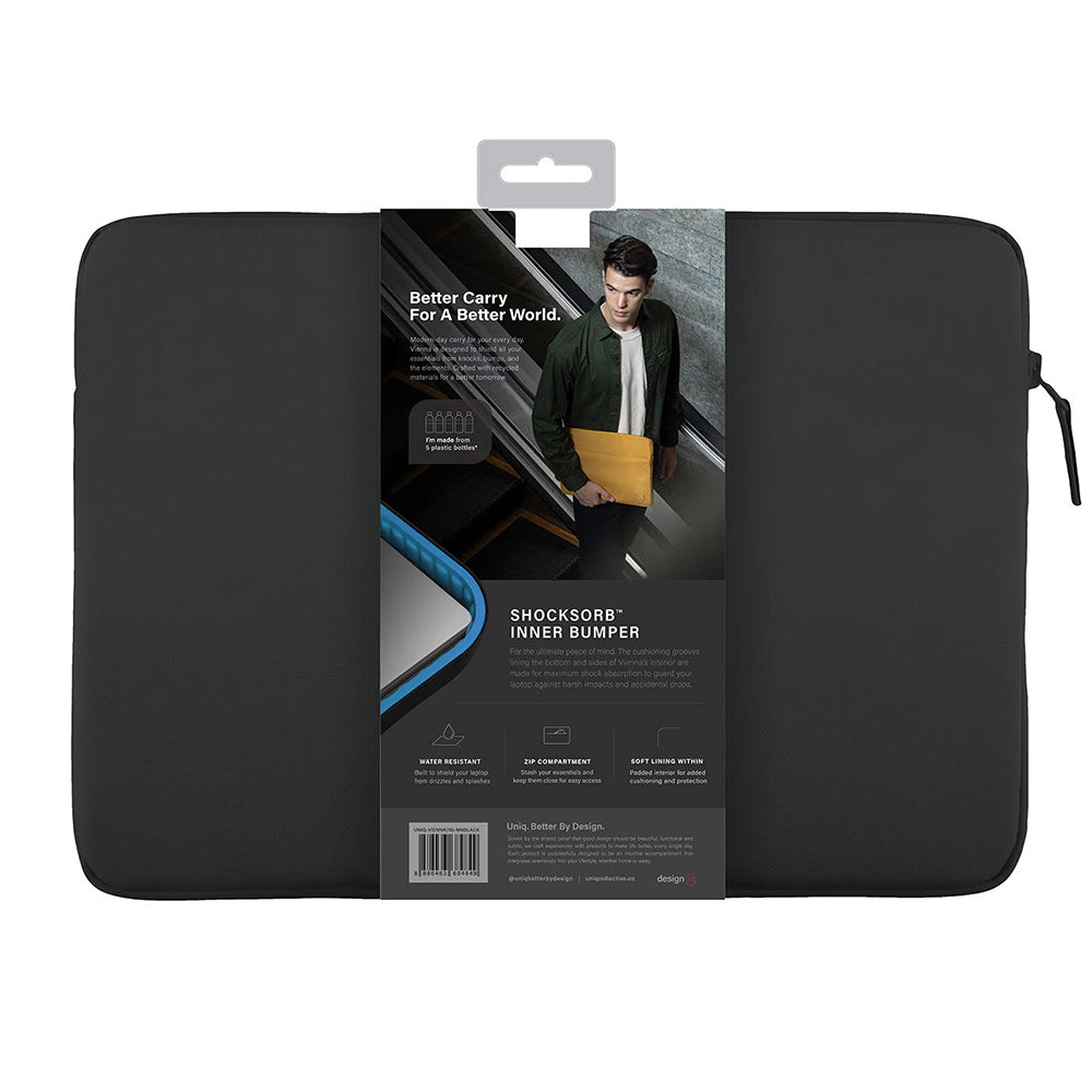 UNIQ Vienna tok max. 16 hüvelykes laptophoz, fekete