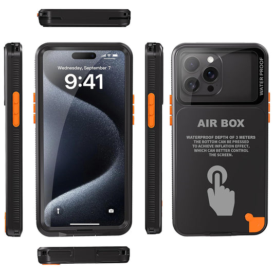Univerzális vízálló tok max. 6,7 hüvelykes telefonhoz, ShellBox, AirBox, fekete