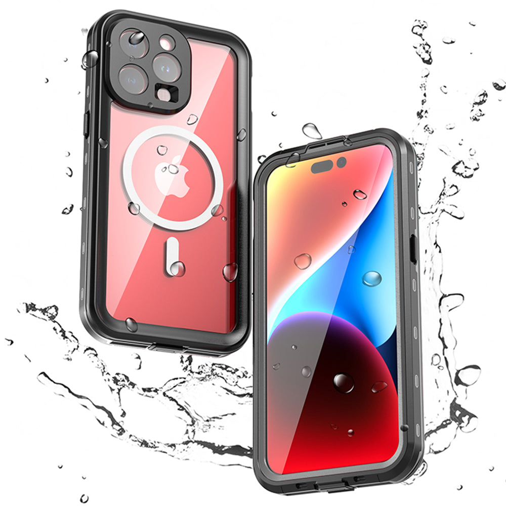 Waterproof MagSafe tok Apple iPhone 15 Pro Max-hoz, ShellBox, fekete