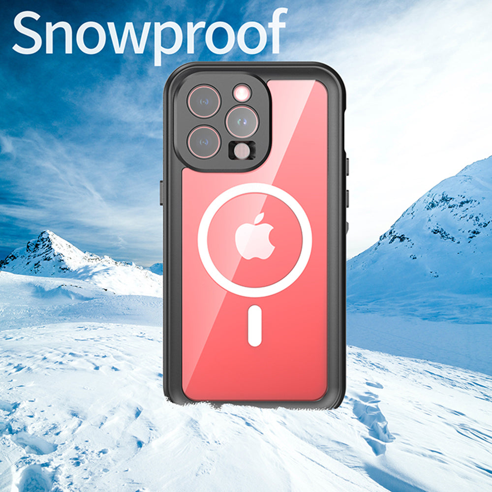 Waterproof MagSafe tok Apple iPhone 15 Pro Max-hoz, ShellBox, fekete