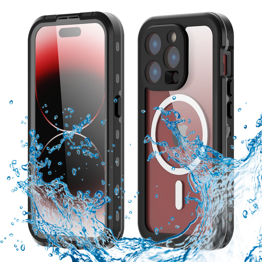 Waterproof MagSafe tok Apple iPhone 15 Pro-hoz, ShellBox, fekete
