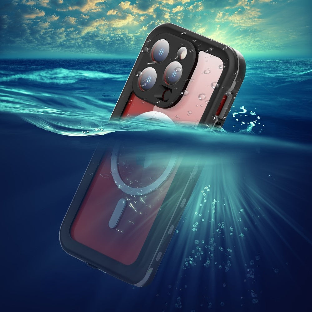 Waterproof MagSafe tok Apple iPhone 15 Pro-hoz, ShellBox, fekete